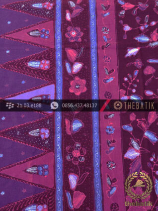 Batik Tulis Cirebon Motif Sarung Tumpal Ungu
