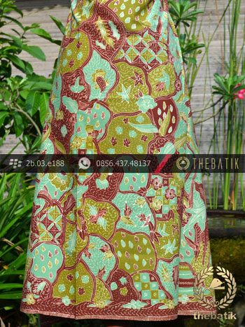 Batik Tulis Cirebon Motif Sekarjagad Hijau