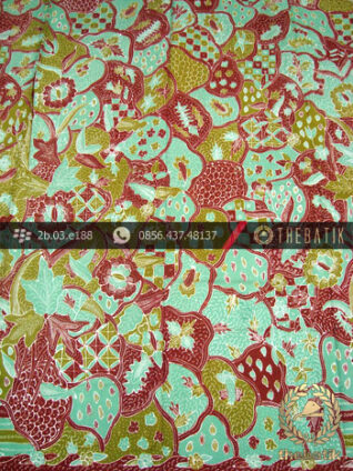 Batik Tulis Cirebon Motif Sekarjagad Hijau