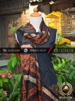 Sarung Selendang Batik Sutera Tulis Motif Klasik