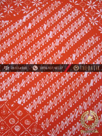Batik Cap Jogja Motif Pulau Kombinasi Jingga