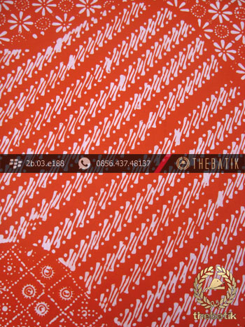 Batik Cap Jogja Motif Pulau Kombinasi Jingga