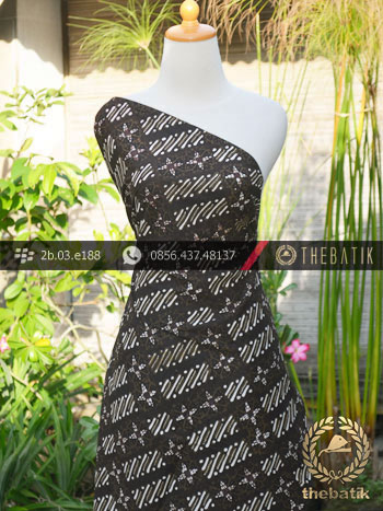 Kain Batik Cap Tulis Jogja Motif Parang Kotak Hijau