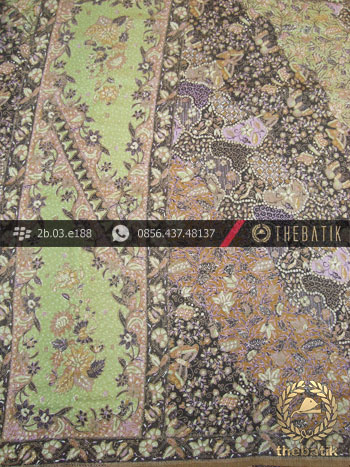 Sarung Selendang Batik Sutera Motif Sekarjagad Hijau