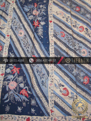 Sarung Selendang Batik Sutera Tulis Motif Batik Tiga Negeri