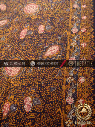 Kain Batik Sutera Motif Coletan Soga Genes
