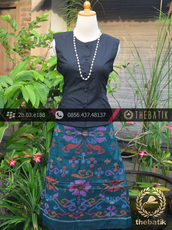 Kain Tenun Indonesia Motif Bunga Tosca