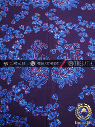 Batik Tulis Jogja Motif Angsa Kembar Biru