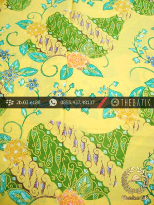 Kain Batik Coletan Motif Kombinasi Kuning