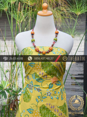 Kain Batik Coletan Motif Kombinasi Kuning