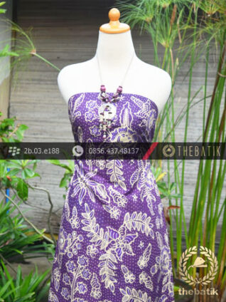 Kain Batik Tulis Jogja Motif Buketan Titik Ungu
