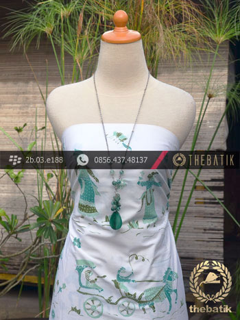 Batik Tulis Kumpeni Motif Noni Belanda Latar Putih