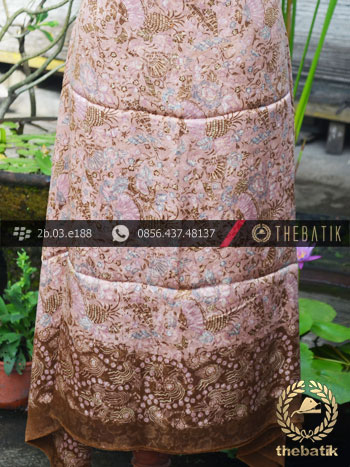 Kain Batik Sutera Motif Pesisiran Pink Lawasan