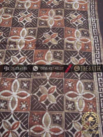 Kain Batik Warna Alam Motif Ceplok Kembang Kontemporer