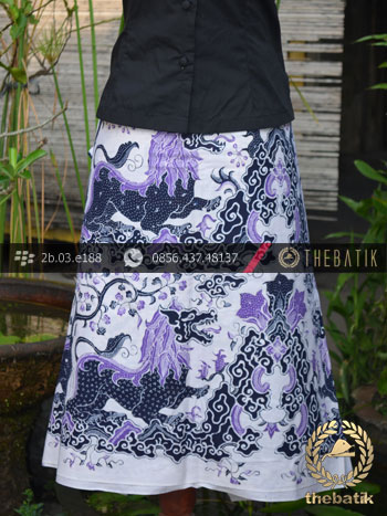 Batik Tulis Pesisiran Motif Singa Wadasan Ungu