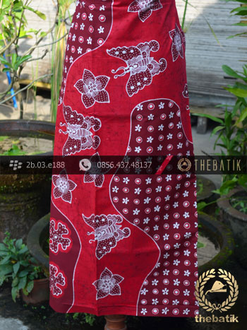 Batik Tulis Jogja Motif Pulau Kupu-Kupu Merah-2