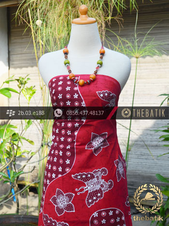 Batik Tulis Jogja Motif Pulau Kupu-Kupu Merah-2