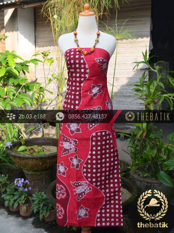 Batik Tulis Jogja Motif Pulau Kupu-Kupu Merah-2