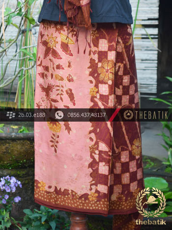 Sarung Selendang Batik Sutera Motif Buketan Jambon