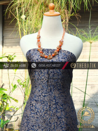 Bahan Batik Sutera Motif Lawasan Biru