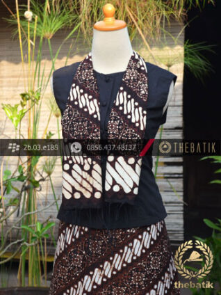 Kain dan Selendang Batik Klasik Motif Klithik Nitik