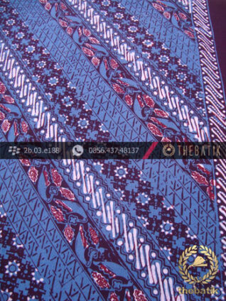 Batik Cap Tulis Jogja Motif Lereng Kelir Biru