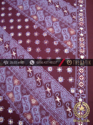Batik Cap Tulis Motif Lereng Kelir Ungu