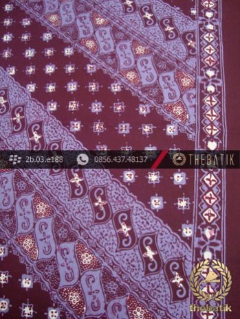 Batik Cap Tulis Motif Lereng Kelir Ungu