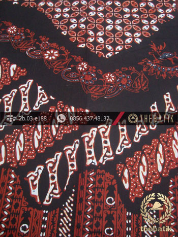 Batik Cap Tulis Jogja Motif Pulau Coklat Kombinasi