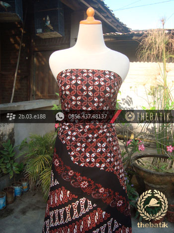 Batik Cap Tulis Jogja Motif Pulau Coklat Kombinasi