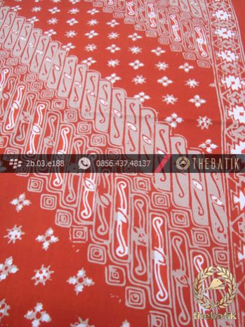 Batik Cap Tulis Motif Lereng Kelir Orange