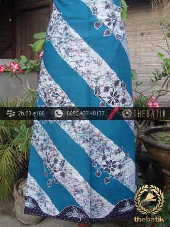 Batik Tulis Jogja Motif Lereng Remukan Biru