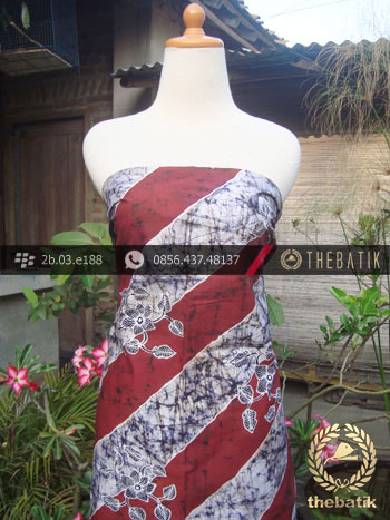 Batik Tulis Jogja Motif Lereng Remukan Coklat