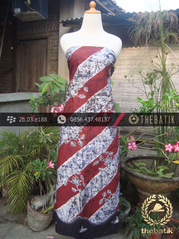 Batik Tulis Jogja Motif Lereng Remukan Coklat