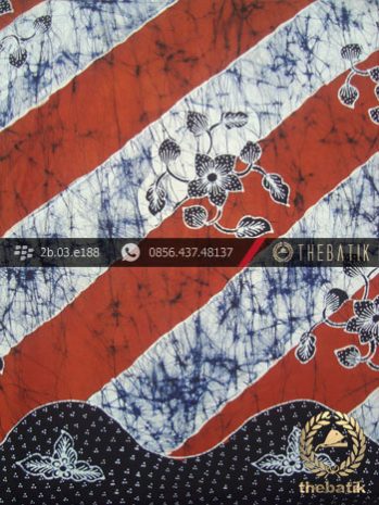 Batik Tulis Jogja Motif Lereng Remukan Jingga