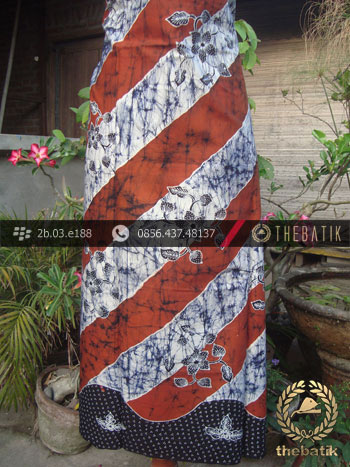 Batik Tulis Jogja Motif Lereng Remukan Jingga