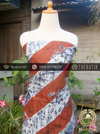 Batik Tulis Jogja Motif Lereng Remukan Jingga
