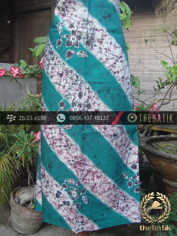 Batik Tulis Jogja Motif Lereng Remukan Tosca