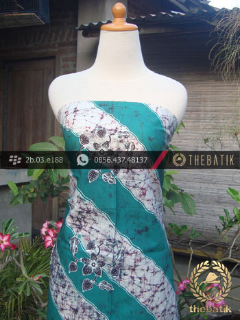 Batik Tulis Jogja Motif Lereng Remukan Tosca