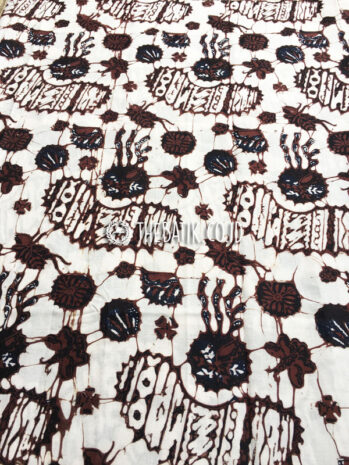 Kain Batik Klasik Jogja Motif Ceplok Sogan Putih