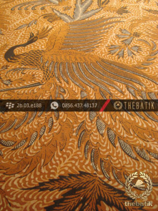 Batik Solo Kombinasi Tulis Motif Peksi Soga Genes