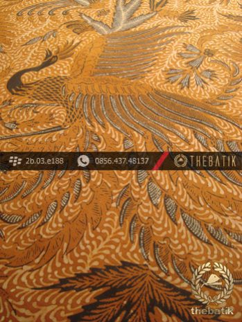 Batik Solo Kombinasi Tulis Motif Peksi Soga Genes