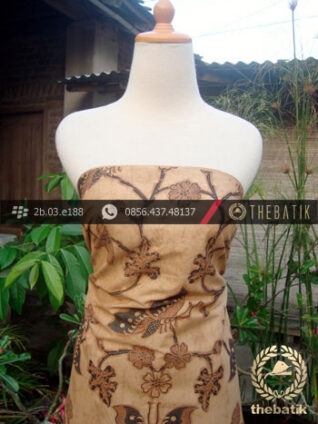 Batik Solo Kombinasi Tulis Motif Kupu Soga Genes