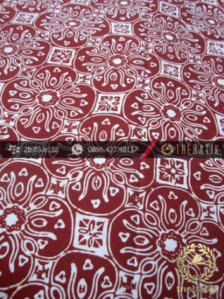 Batik Cap Motif Ceplok Kelir Coklat Kelengan