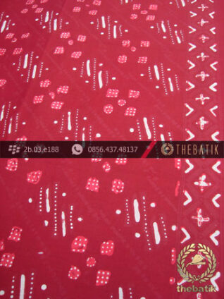 Batik Cap Tulis Jogja Motif Ceplok Abimanyu Merah