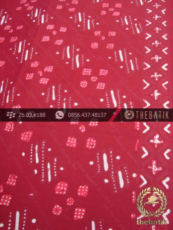 Batik Cap Tulis Jogja Motif Ceplok Abimanyu Merah