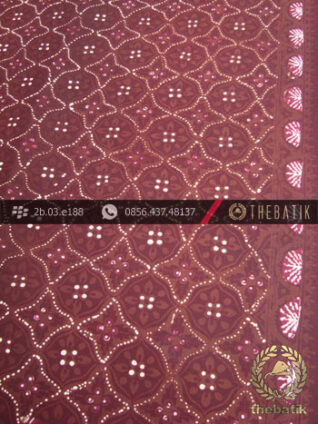 Batik Cap Tulis Jogja Motif Ceplok Kembang Marun