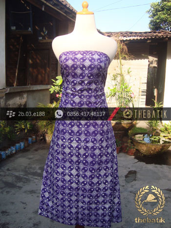 Batik Cap Motif Kawung Benggol Ungu Kelengan