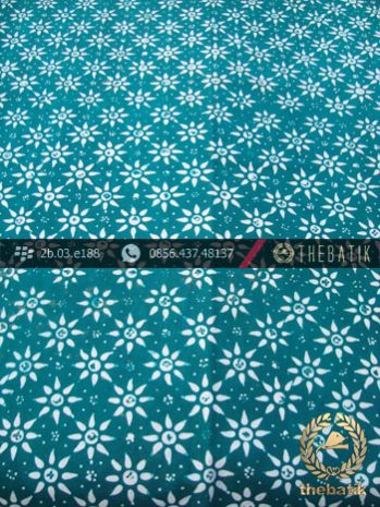 Batik Cap Motif Kembang Tanjung Tosca Kelengan
