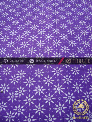 Batik Cap Motif Kembang Tanjung Ungu Kelengan